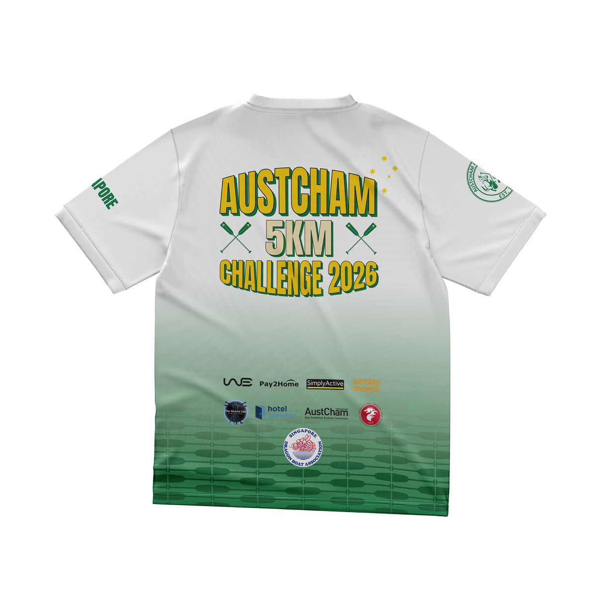 [PO#1] GENERIC WHITE - SDBA-AustCham 10km Challenge 2026 Race Jersey (Pre Order: 26 SEP – 1 OCT 2026)