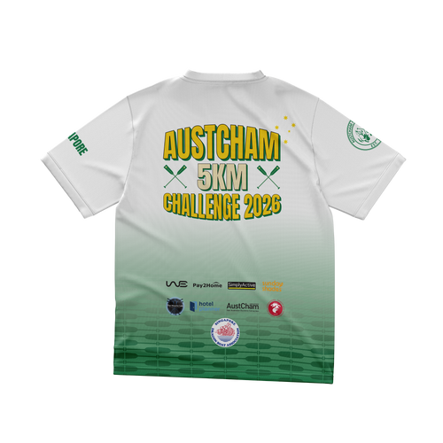 [PO#1] GENERIC WHITE - SDBA-AustCham 10km Challenge 2026 Race Jersey (Pre Order: 26 SEP – 1 OCT 2026)